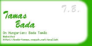 tamas bada business card